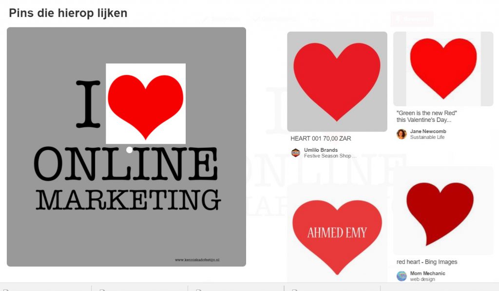 visual search in pinterest